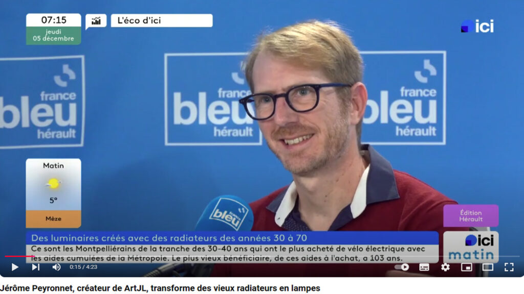 ArtJL lampe france bleu france3 décembre 2024